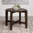 Round Solid Wood End Table, Dark Brown