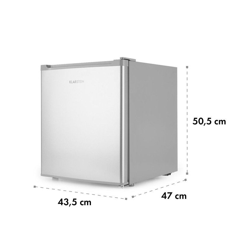 Klarstein Scooby 40m³ L Freestanding Mini Fridge, Nickel
