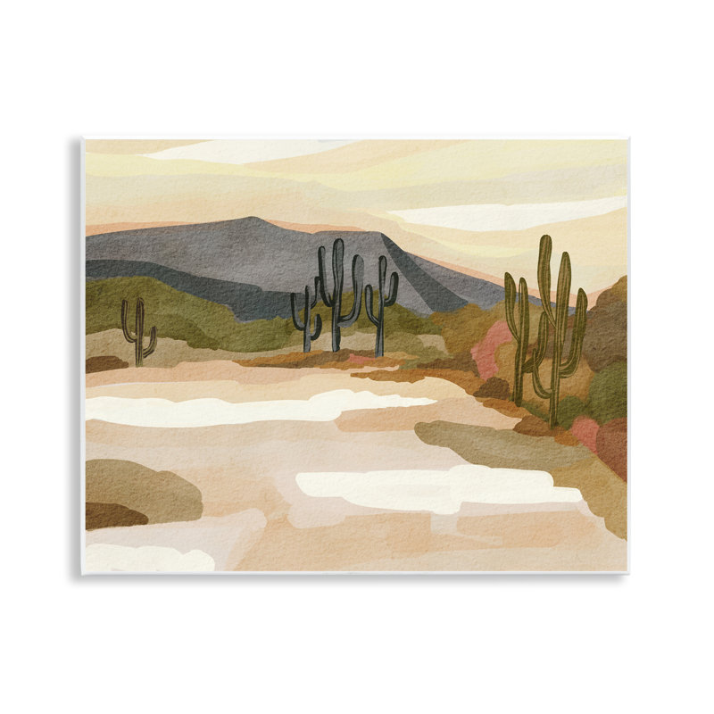 Plaque de désert cactus, art mural, par Nikita Jariwala