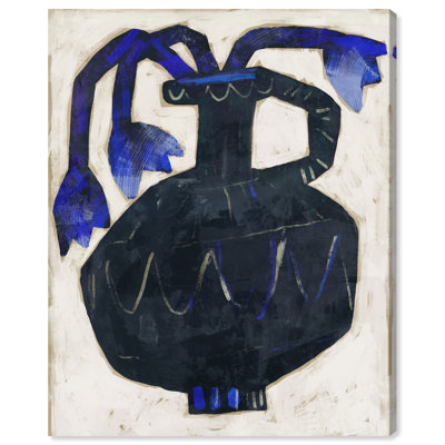 Indigo Vase Graphic Art Canvas