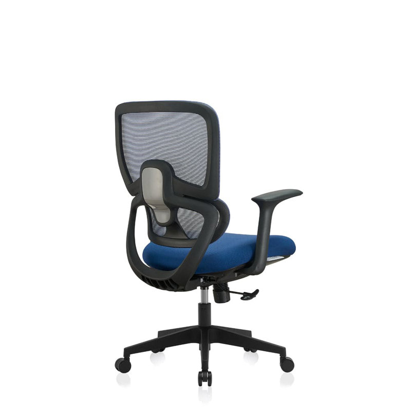 Saif Polyester Office Chair, Blue