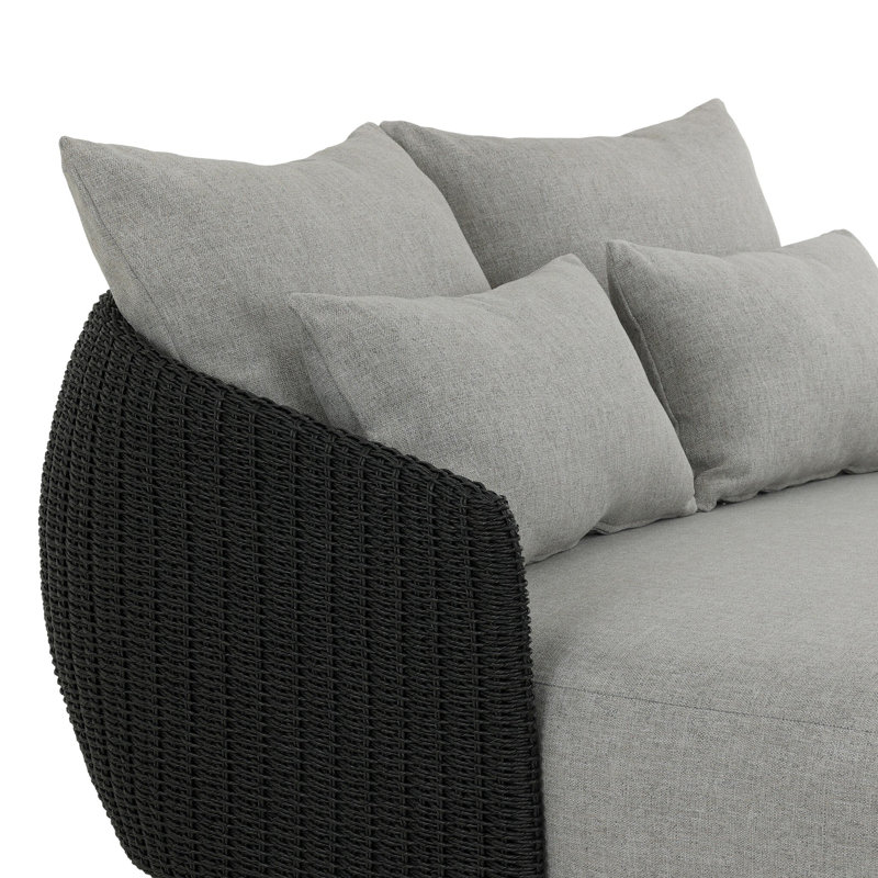 Maven Outdoor Chaise Lounge, Black, Faux Black Hyacinth
