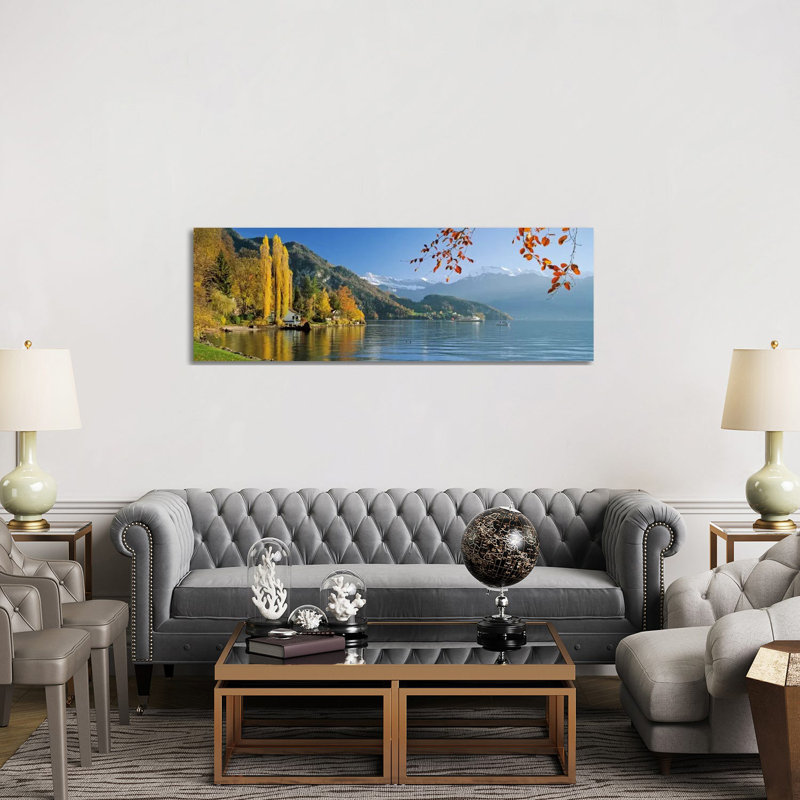 Vierwaldstattersee (Lake Lucerne), Vitznau, Lucerne, Switzerland - Wrapped Canvas Panoramic Print