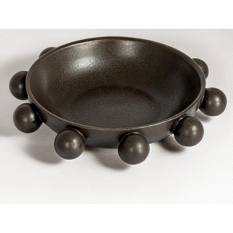 Ceramic Decorative Bowl, Black