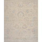 Oushak Beige Wool Area Rug