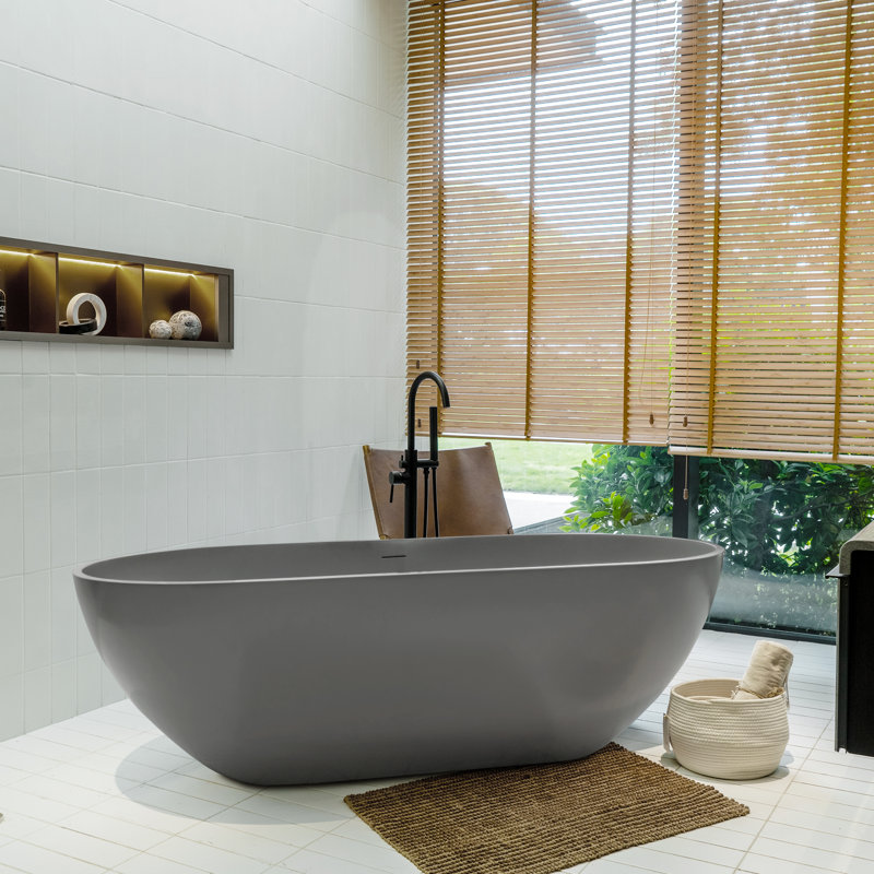 59'' x 29.5'' Soaking Solid Surface Bathtub