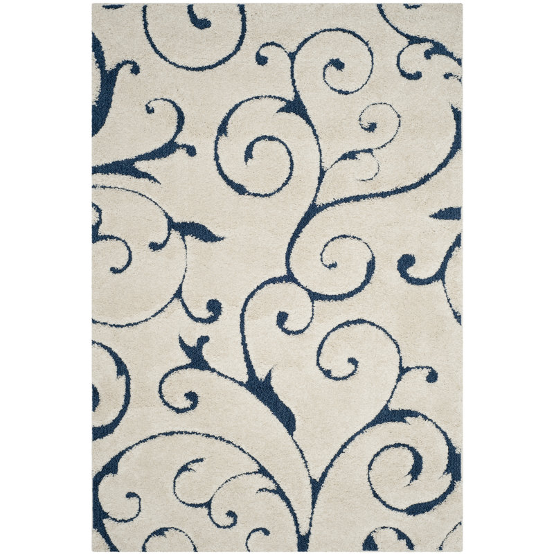 Rodrigue Damask Hand Woven Area Rug, Rectangle 61 x 91 cm