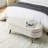 Beige Oval Storage Bench With Dependable Rubber Wood Legs - Adds A Touch Of Class Secure Offers Convenient-1816895986