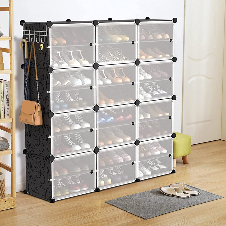 Rebrilliant 9 Pair Stackable Shoe Storage Cabinet