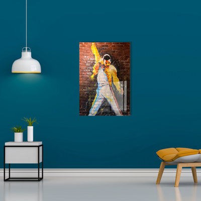 Superbe peinture murale en verre trempé 27,6 po x 39,4 po | 100% verre trempé, épaisseur: 0,16 pouce | Décoration élégante pour le salon ou le bureau, durable et facile à nettoyer, idée de cadeau parfaite