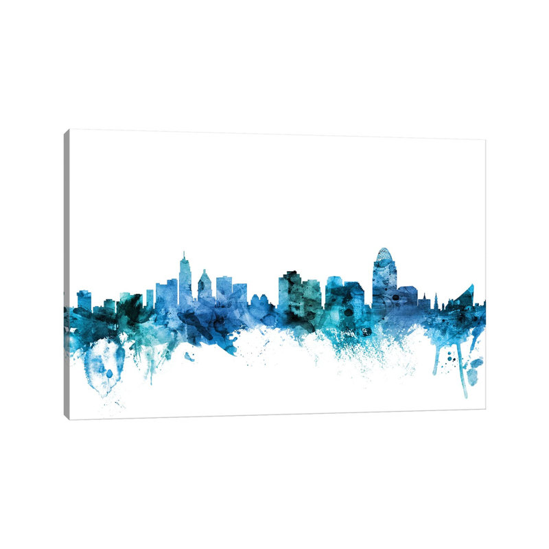 Cincinnati, Ohio Skyline by Michael Tompsett - Wrapped Canvas Gallery-Wrapped Canvas Giclée