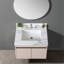 Comptoir de meuble-lavabo en marbre 31 po, comptoir de salle de bain avec lavabo central encastré rectangulaire et dosseret de 4 po de hauteur, comptoir pré-percé de 8 po à trou de robinet, blanc de Carrare avec veines