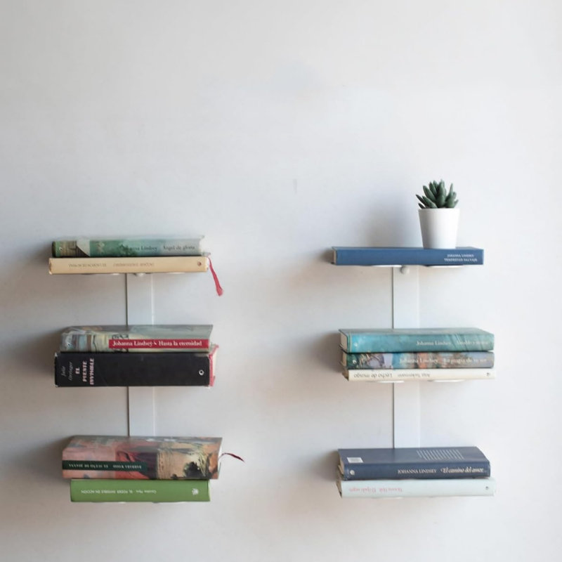 35 cm H x 15 cm W Steel Floating Shelf Bookcase