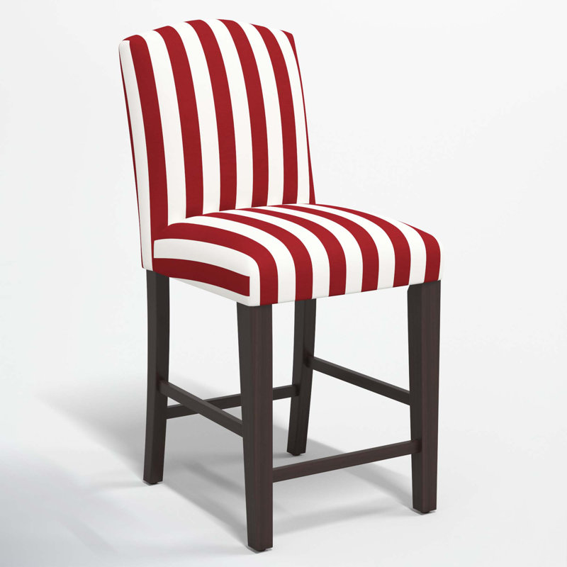 Tabouret de bar et de comptoir April, Tabouret de comptoir (siège d'une hauteur de 26 p, Bleu Tulum, Bois noir