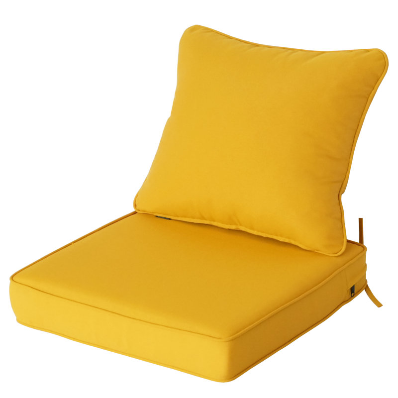 Coussins 19 po x 19 po x 4 po pour l'extérieur / intérieur (ensemble de 1), coussins de siège et de dossier toutes saisons pour meubles de patio