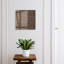 Key box for wall, Opens to the left, 30x30x5, Black, Wood structure with a warm brown shade, 