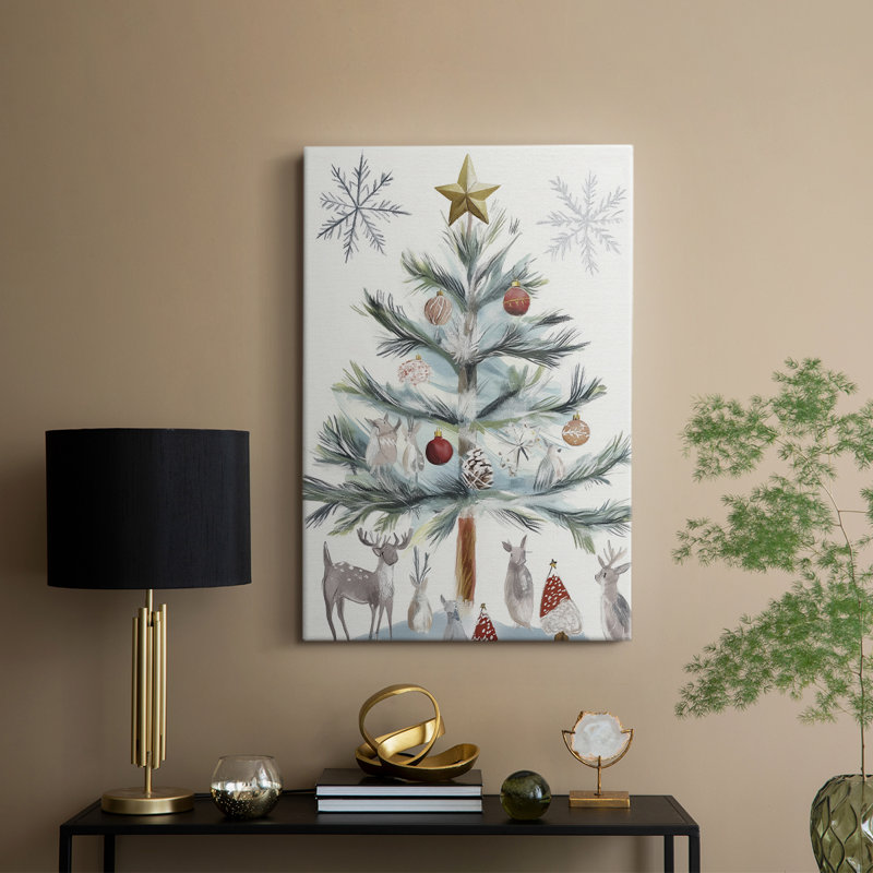 Art de Noël des Fêtes de Noël - galerie sur mesure Cavas, H 36 po x l 24 po