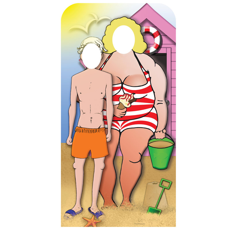 Accroche en carton seaside couple