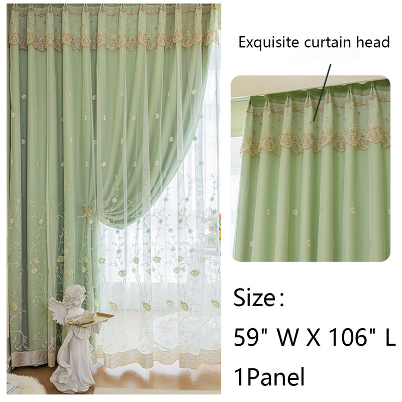 Rideaux à double couche convenant aux salons, chambres à coucher, balcons, etc., 1 panneau, L 59 po x L 106 po
