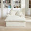 Canapé 51,77 pouces moderne à siège rembourré et à compression avec repose-pieds unique, chaise longue-77649141