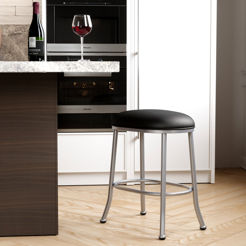 Tabouret rembourré Kelsey, Teck des îles, Onyx sable, Tabouret de bar (siège d'une hauteur de 30 po)