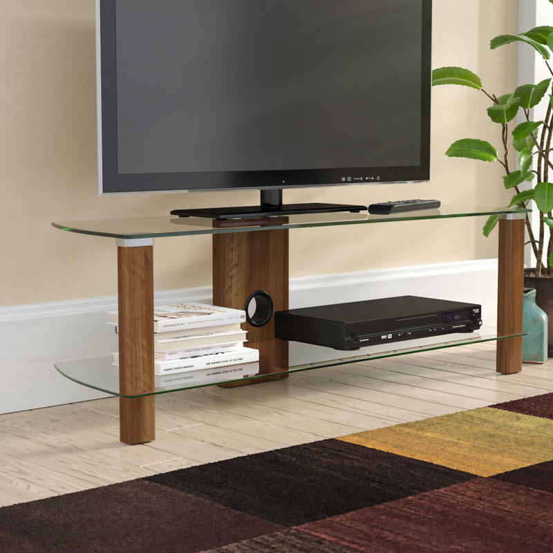 Kail Unfinished TV Stand for TVs up to 65", Walnut, 40cm H x 120cm L x 40cm W