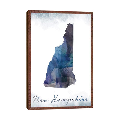 New Hampshire State Bluish - Print on Canvas