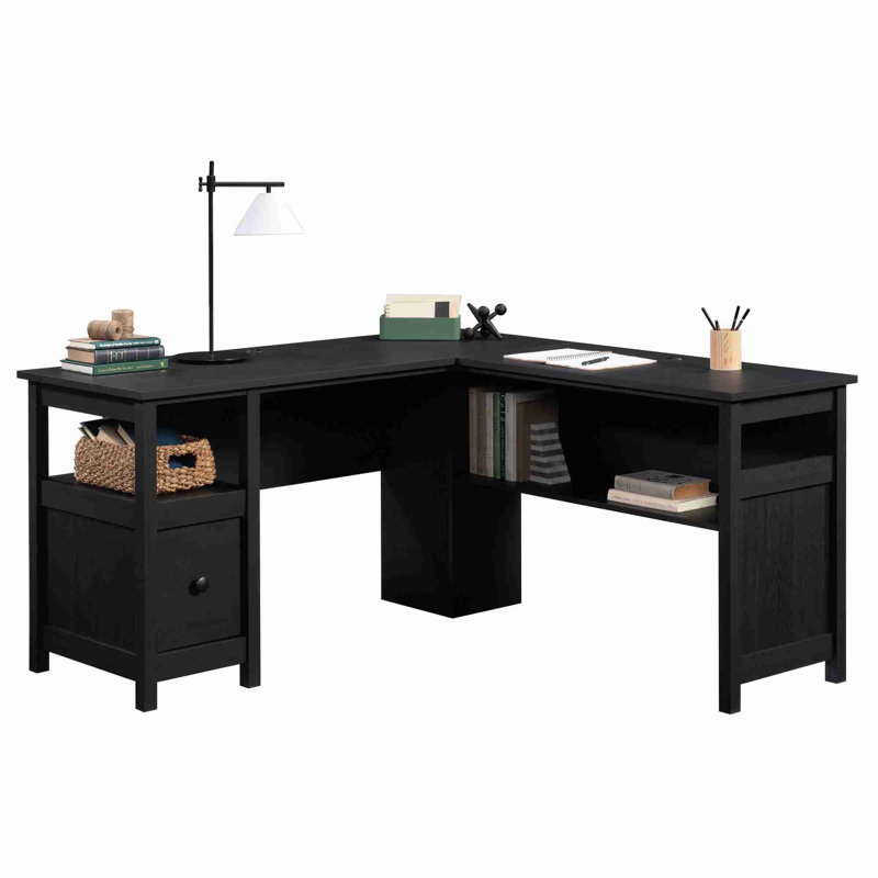 Bureau traditionnel en L avec tiroir classeur