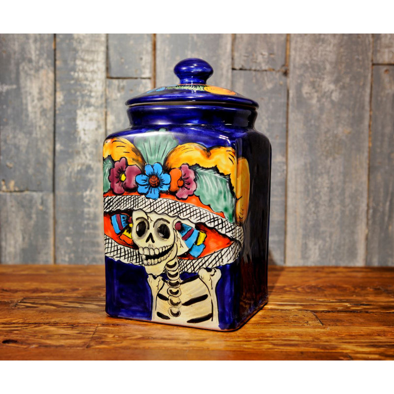 Pot à gâteries en céramique vintage catrina, 6 lb