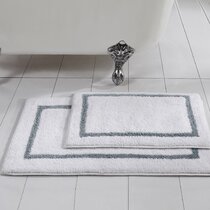 Somerset Home 100% Cotton Reversible Long Bath Rug - White - 24x60 