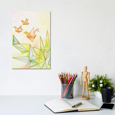 «Origami Cranes» par Nola James - peinture sur toile tendue