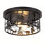 Plafonnier encastré 2 lumières rustique noir-2037160555