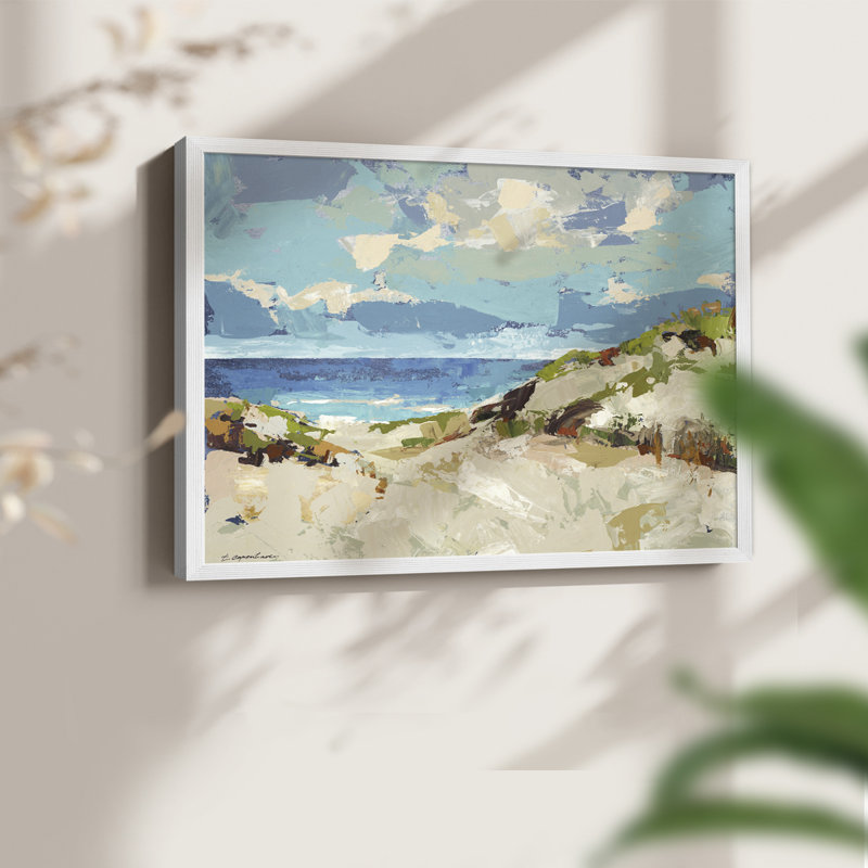 Dunes I - Reproduction encadrée - Restickable, H 16 po x l 20 po, Blanc