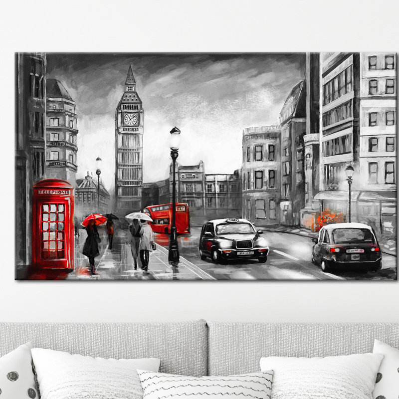" London ", 18" H x 30" W x 1" D
