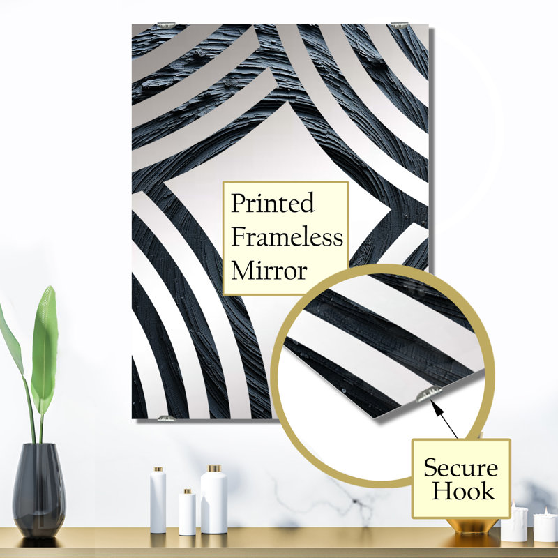 Witman - Miroir spirale moderne abstrait mural MIR137922, 32 po x 24 po
