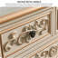 Décoration vintage rétro en bois sculpté et peint en or-2053079832
