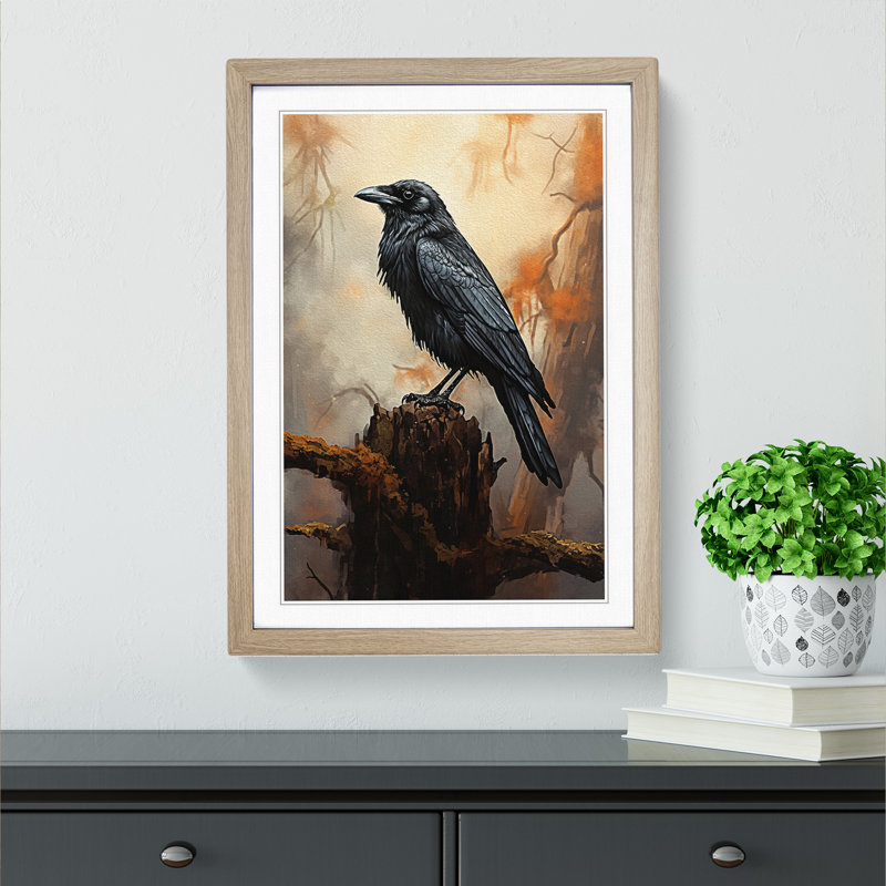 Single Picture Frame Print on Wood, Oak Framed, 64cm H x 46cm W