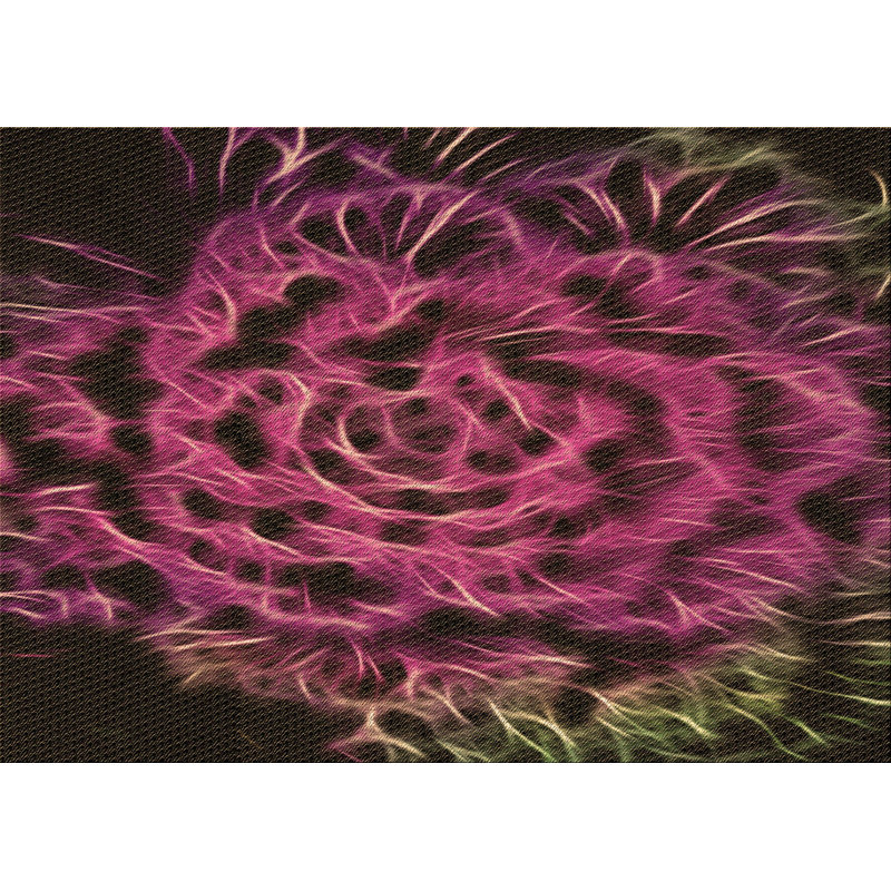 Tapis 100% à motifs lavables à la machine 2989 Pat2104-BRN, Rectangle 7 pi x 9 pi