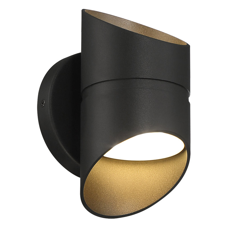 Jarris Wall Light, Black, 8" H x 4.75" W x 4.75" D