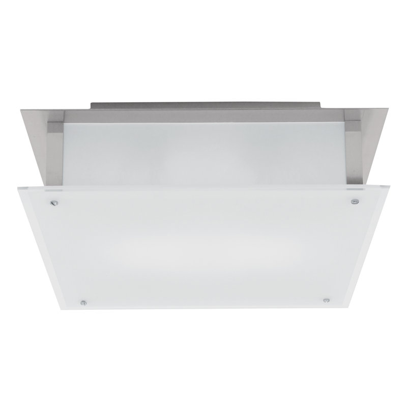 Retha Glass Flush Mount, 3.25" H x 12" W x 12" D