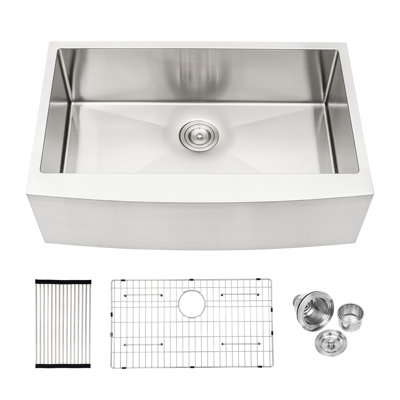 30 Black Farmhouse Sink 30 X 21 X 10 Inches Stainless Steel Apron Front Kitchen Sink Gunmetal Black 16 Gauge 10 Inch Deep Single Bowl