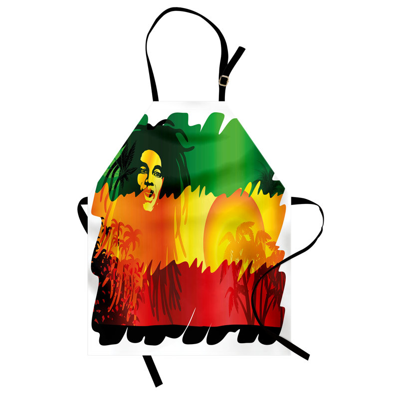 Tablier East Urban Home Rasta, cuisine de jardinage, taille adulte, jaune orange