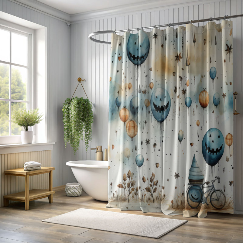Haunted Autumn - Premium Shower Curtain, H 74 po x l 71 po