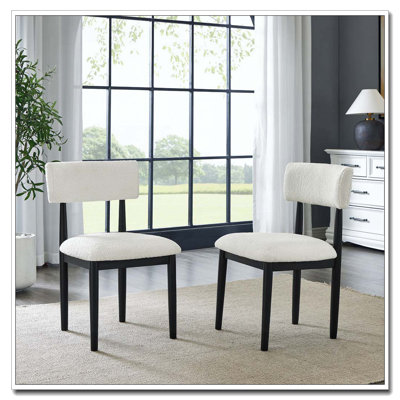 Chaises de salle à manger rembourrées Boucle