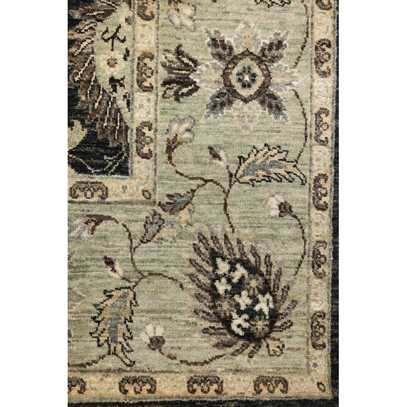 New Indian Amritsar Wool On Cotton 9' X 11'10" Charcoal