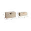 Sagebrook Home 2-Pieces Pretoria Suede Boxes With Metak Hardware