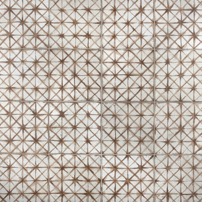 Carreaux de céramique 18 po x 18 po Kings, Blanc/rouge