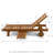Ermont Outdoor Rubberwood Wood Chaise Lounge