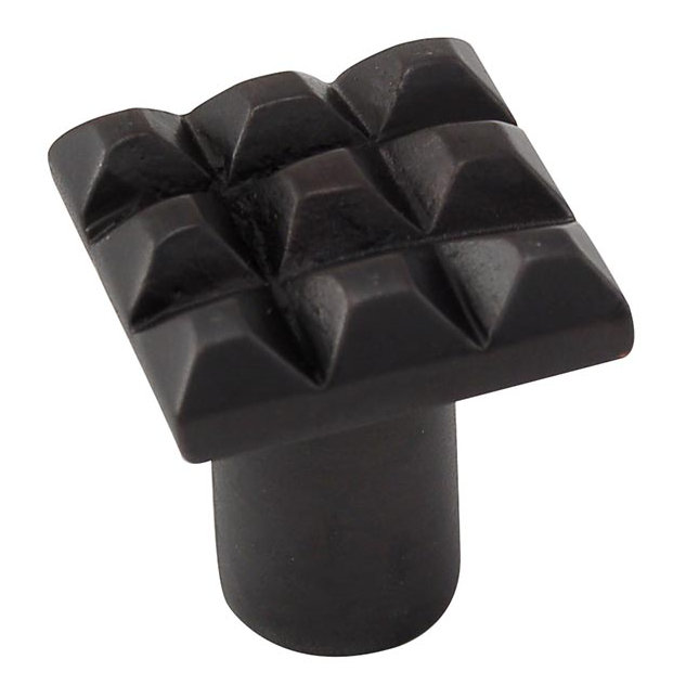 Tiziano Square Knob, Antique Gold, 0.88" H x 0.88" W x 1" D