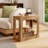 1 PCS 2-Tier End Table with Storage Shelf Hollow-out Design for Living Room